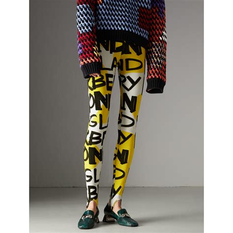 burberry graffiti leggings